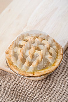 Sugar palm nut pie on the wooden background