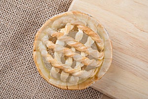 Sugar palm nut pie on the wooden background