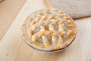 Sugar palm nut pie on the wooden background