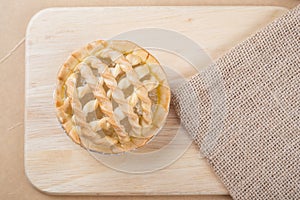 Sugar palm nut pie on the wooden background