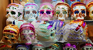 Sugar pasta candy multicolor skulls
