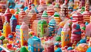 Sugar Rush Metropolis: A Bustling City Made Entirely of Candy
