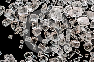 Sugar or salt crystals macro