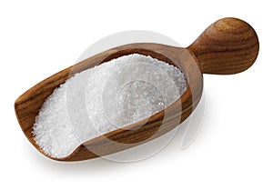 sugar in scoop isolated on white