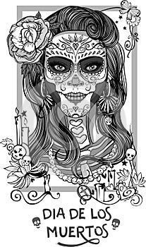 Sugar skull lady