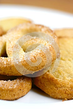 Sugar sprinkled butter cookies