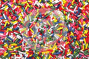 Sugar sprinkles texture