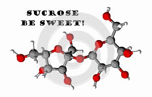 Sugar - Sucrose molecule 3D model