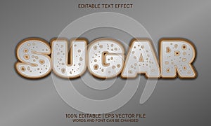 Sugar editable text effect style