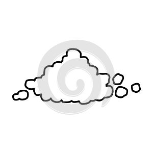 Sugar vector icon.Line vector icon isolated on white background sugar .