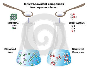 Ionic versus Covalent Compounds in solution