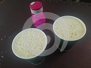 Sugarcane juice in hot summers photo