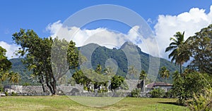 Sugarcane plantation ruin in St Kitts