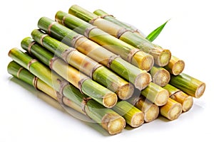 Sugarcanes, isolated on white background