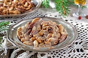 Sugared and rum glazed nuts