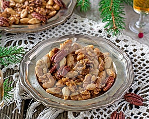 Sugared and rum glazed nuts