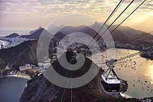 Sugarloaf Cable Car at sunset