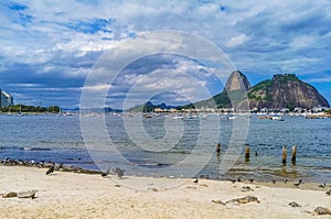 Sugarloaf mountain and Botafogo Beach Rio de Janeiro Brazil