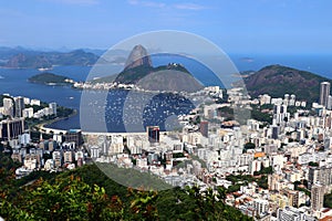 Sugarloaf Mountain PÃÂ£o de AÃÂ§ÃÂºcar with Guanabara Bay - Rio de Janeiro Brazil photo