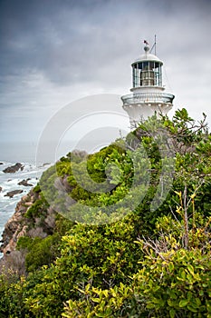 Sugarloaf Point lighthouse at Seal Rocks, Myall Lakes National Park, NSW, Australia.