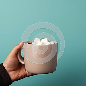 Sugary Coffee In Mug With Marshmallows: Ambient Occlusion Style