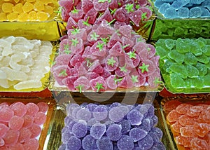 Sugary gummy candies photo