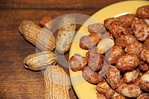 Peanut caramel dessert typical of Mexican cuisine photo