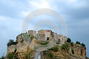 A suggestive foreshortening of the village of Civita Castellana the dying village photo