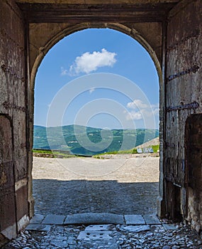 Suggestive panoramic view of the southern Apennines