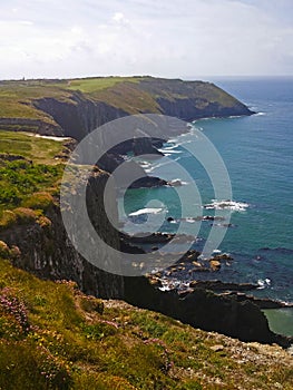 Suggestive scene of the Ring of Kerry cliff