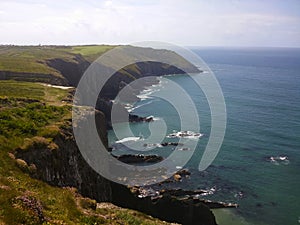 Suggestive scene of the Ring of Kerry cliff