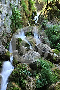 Suggestive stream of Zompo Lo Schioppo, a place in Abruzzo perfect for excursions in the woods.