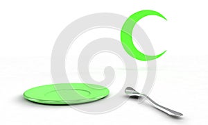 Suhur concept of background, 3d render