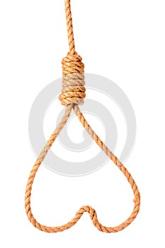Suicide Noose in heart symbol