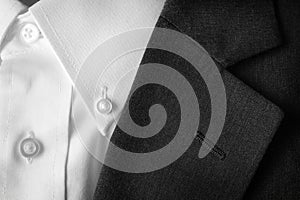 Suit Coat Business Lapel Button Hole photo