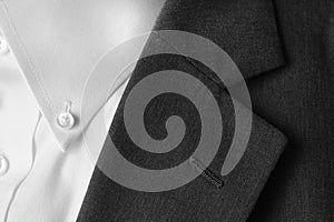 Suit Coat Business Lapel Button Hole photo