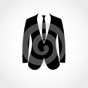 Suit icon isolated on white background.