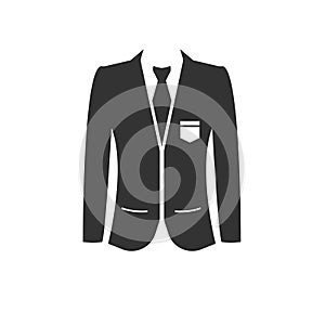 Suit icon isolated on white background. Vector illustration. symbol. wedding