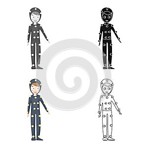 Suit with light bulbs. Making a movie single icon in cartoon style vector symbol stock illustration web.