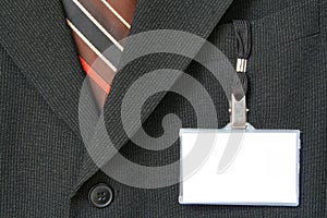 Suit and name tag