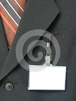 Suit and name tag
