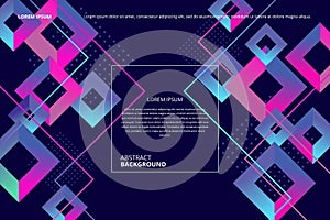 Abstract pattern for colorful gradient squares