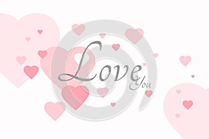 Love greeting concept in flat pink theme