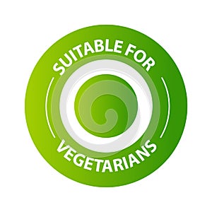 Suitable for vegetarians vector icon