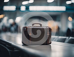 Suitcase at the airport traveler