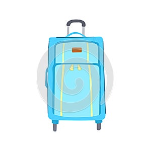 on suitcase cartoon vector illustration