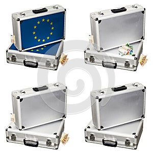 Suitcase with Euro money