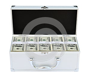 Suitcase full of American money