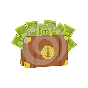 A suitcase full of money