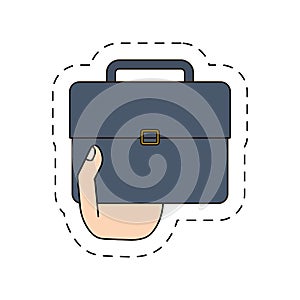 suitcase in the hand icon image